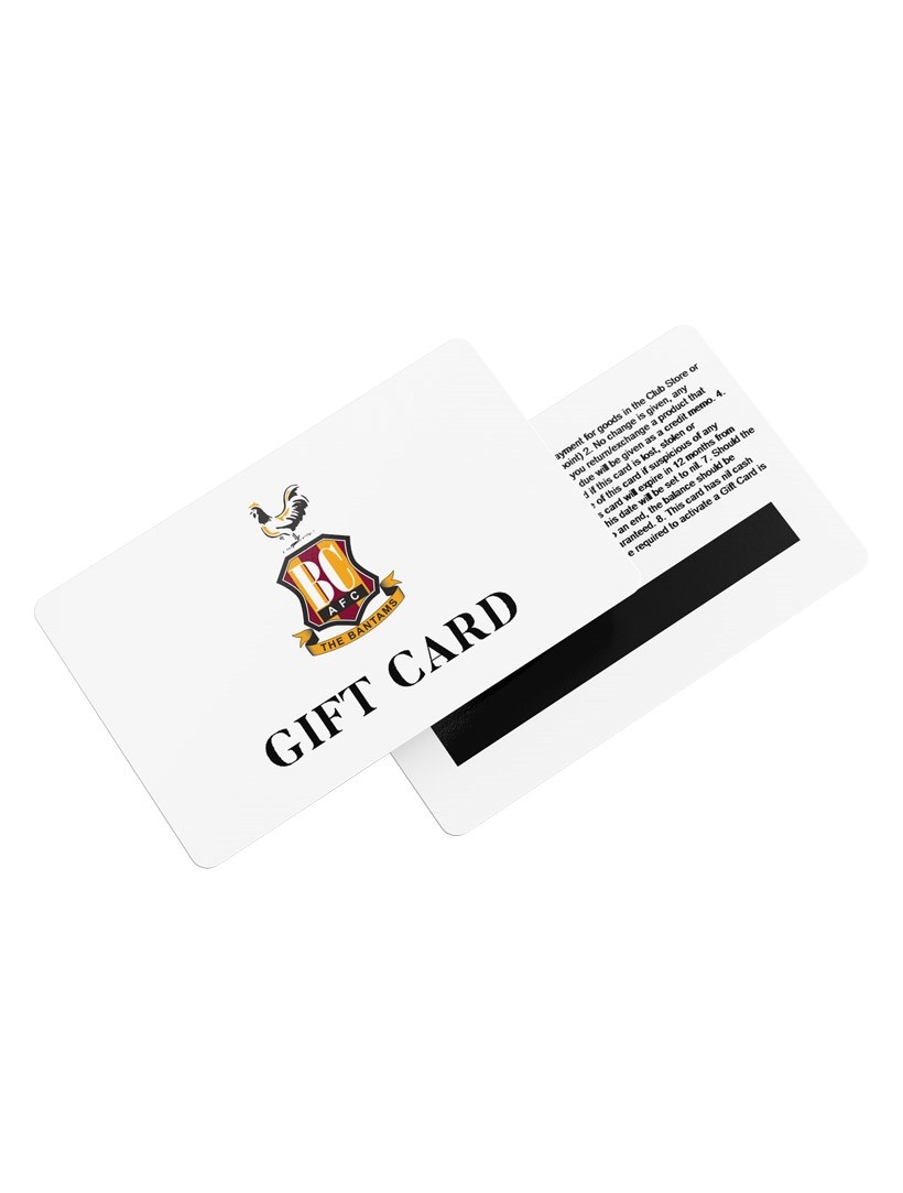 ONLINE GIFT CARD. Bradford City FC Online Store