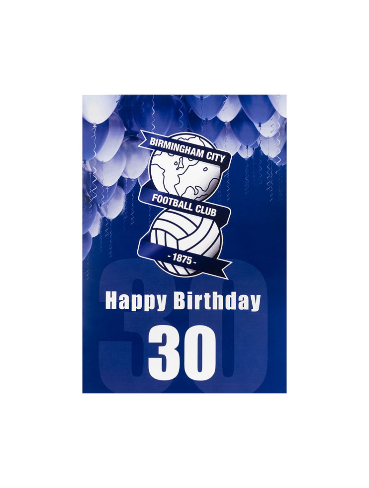 Birmingham City FC Online Store30TH BIRTHDAY CARD
