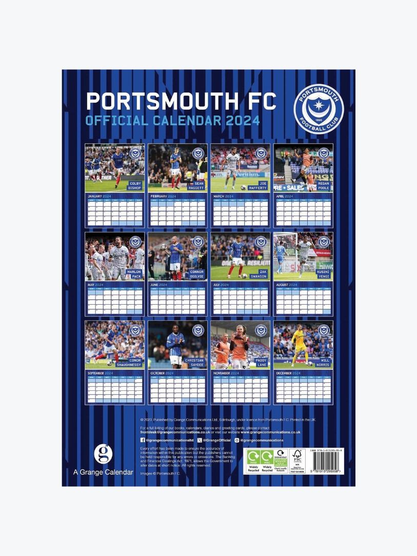 Portsmouth FC 2024 CALENDAR