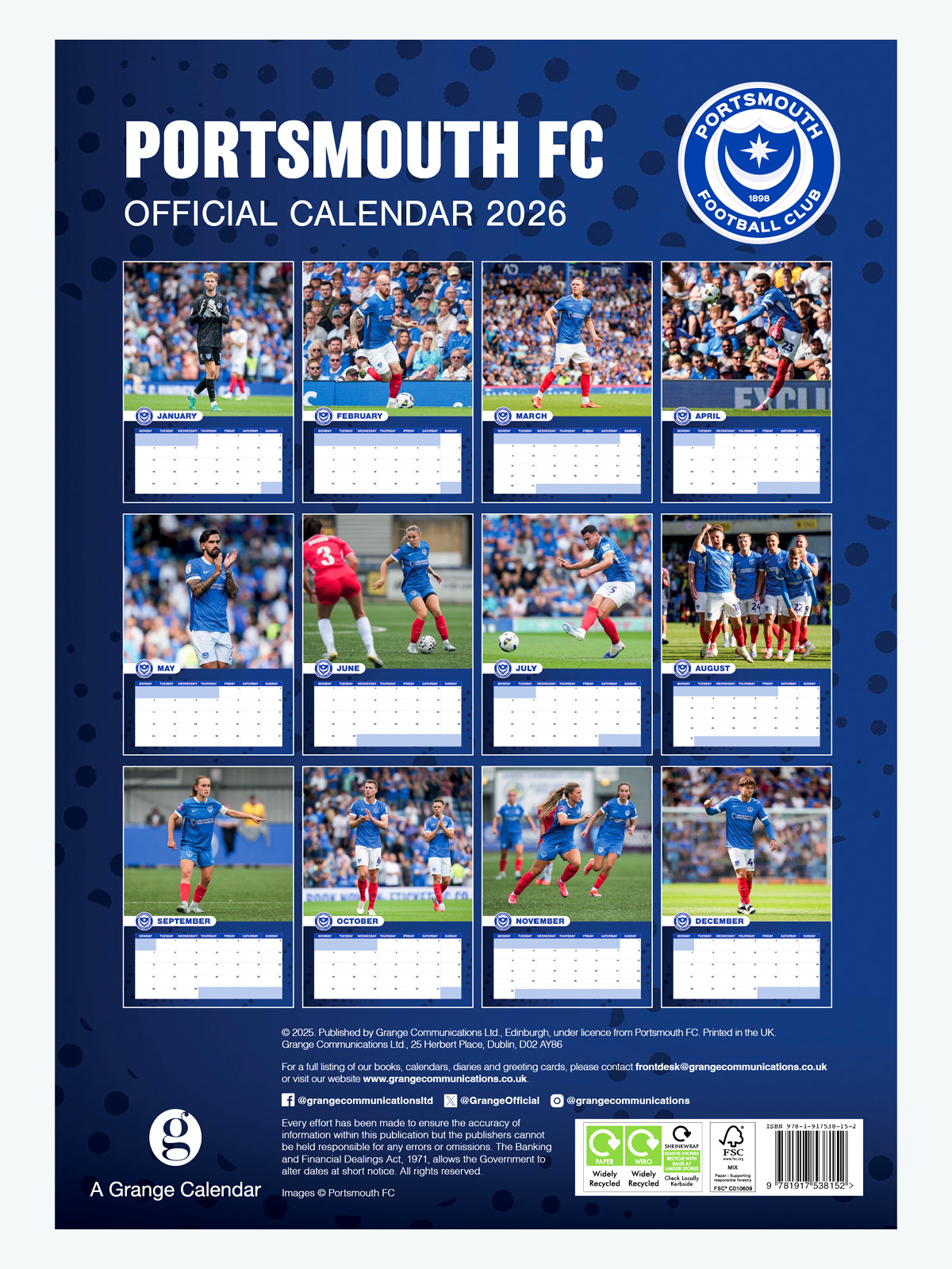 Picture of OFFICIAL PORTSMOUTH FC 2026 CALENDAR